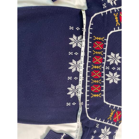 Vtg. JCPenney Winter Crewneck Sweater Snowflakes SZ XL - Picture 7 of 7
